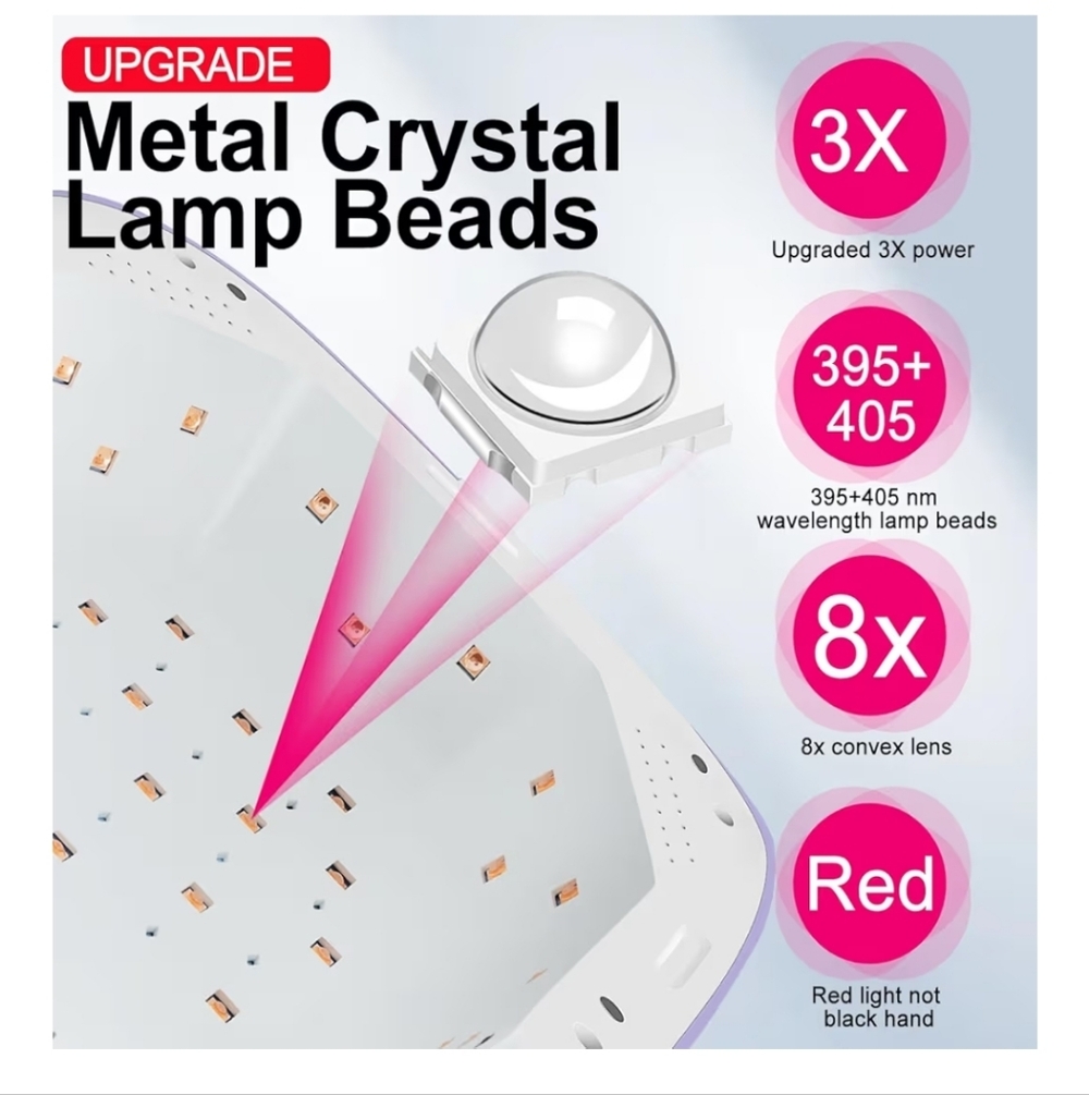 MEKK Cordless UV LED Nail Lamp Purple - Picture 2 of 9